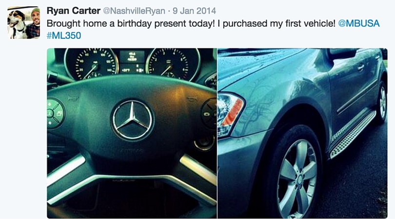 Mercedes Benz Tweet