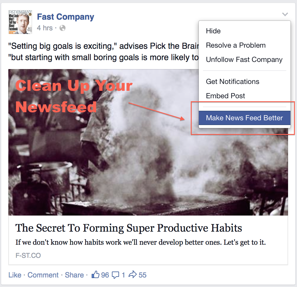 Change your Facebook News Feed