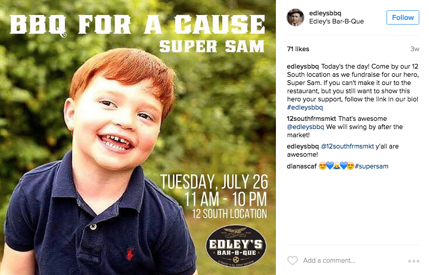 Edley's Fundraiser for Super Sam