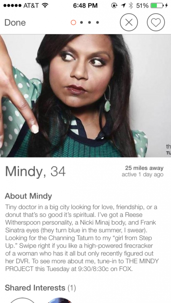 Tinder - Mindy