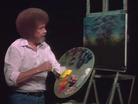 GIF of Bob Ross painting