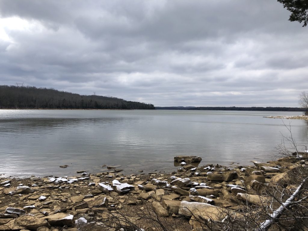 Winter view of Percy Priest Lake