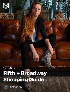 A screenshot of the Fifth + Broadway Shopping Guide on Instagram.