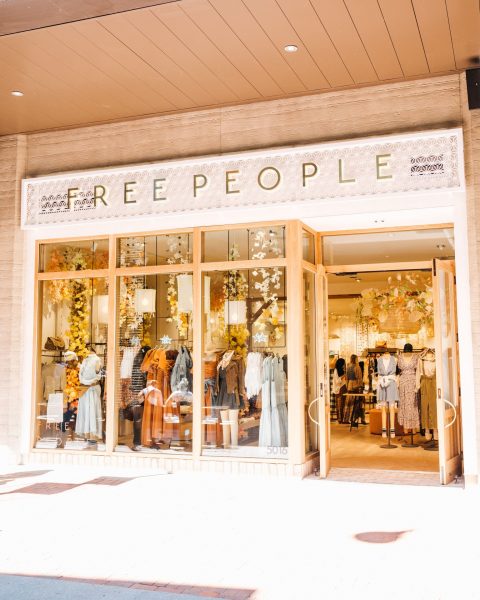 Image of Free People storefront at Fifth + Broadway.